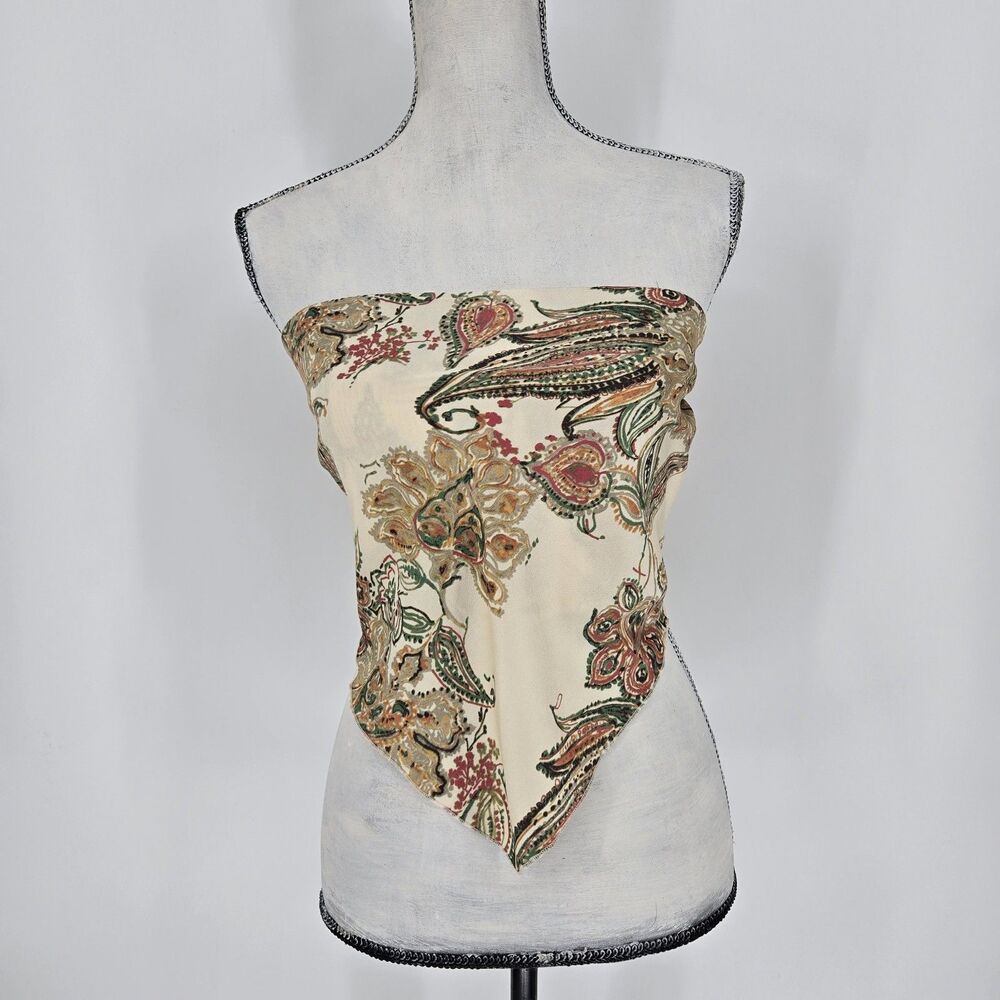 NWT Blu Ivy Paisley Bandana Tube Top Medium